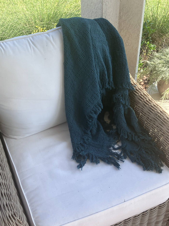 100% Cotton Throw Blankets – 50″ x 60″: Teal