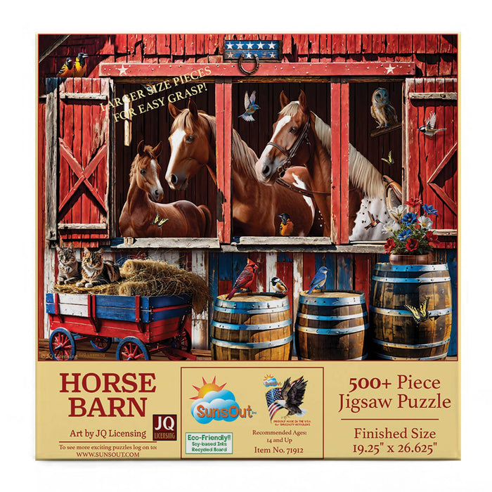 1156 Horse Barn 500+ pc Puzzle