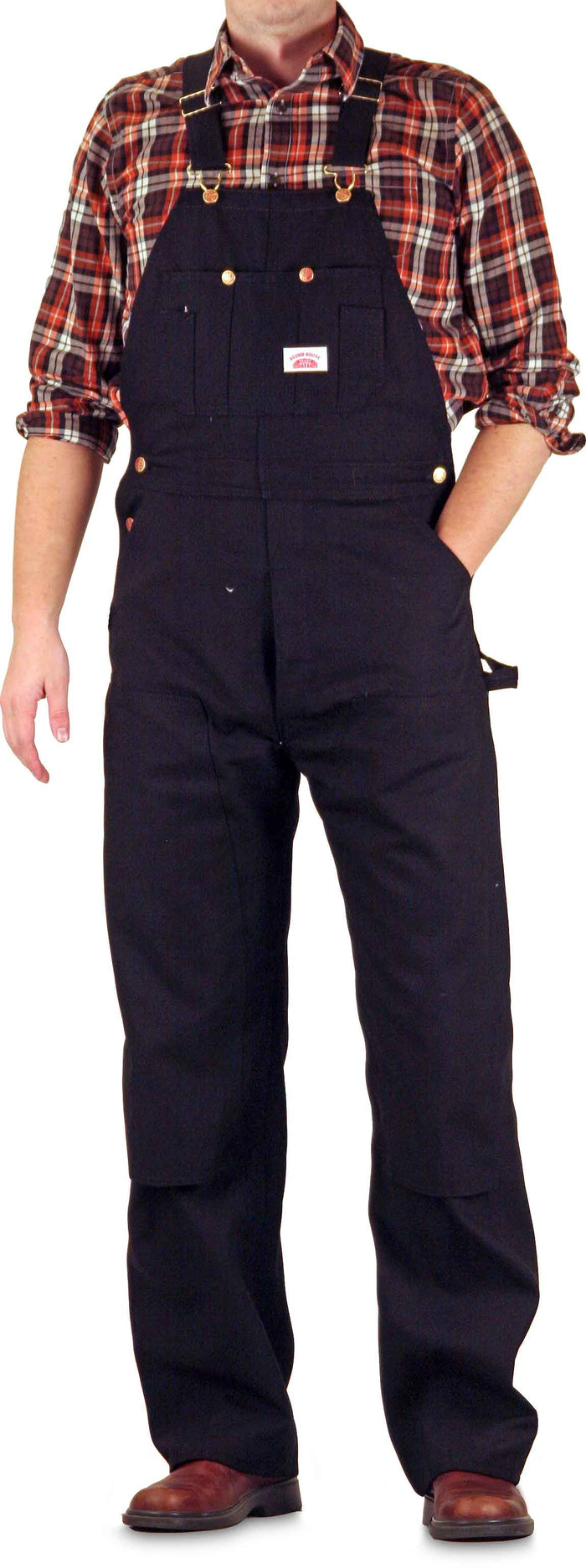 2-Pack Black Extra Heavy Duty Black Cotton Duck Overall by ROUND HOUSE® Made in USA 383