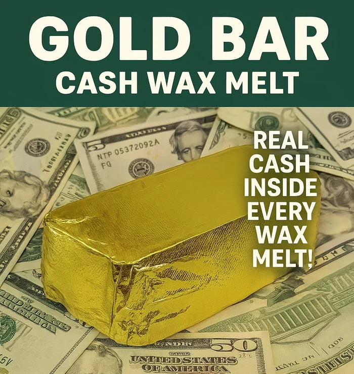 2-Pack Giant Gold Bar Shaped Cash Wax Melt Made in USA