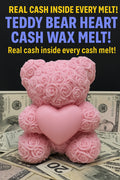 2-Pack Giant Teddy Bear Holding Heart Cash Wax Melt
