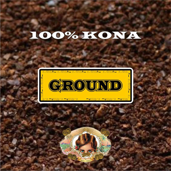 2-Pack Hula Girl 100% Kona Coffee 7oz Each (14oz in total) Grounded
