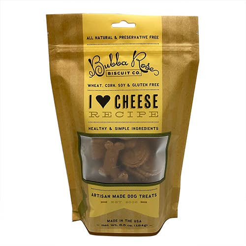 2-Pack I Heart Cheese Biscuit Bags Dog Treats Made in USA