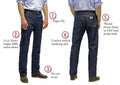 2-Pack Men's 5 Pocket Slim Fit Cowboy Jeans #1951 USA Made by ROUND HOUSE®