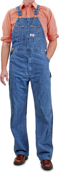 2-Pack Men’s Stonewashed Blues Overall by ROUND HOUSE® American-Made 699