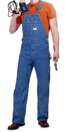 2-Pack Men’s Stonewashed Blues Overall by ROUND HOUSE® American-Made 699