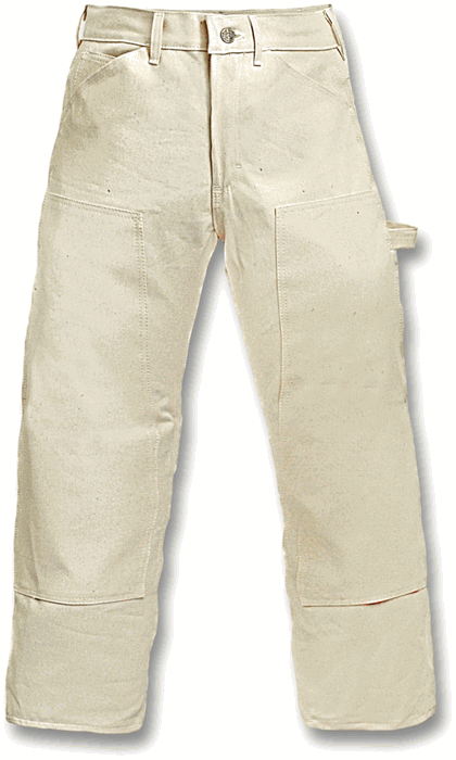 2-Pack Natural Heavy Duty Double Front Dungarees #1101 Made in USA