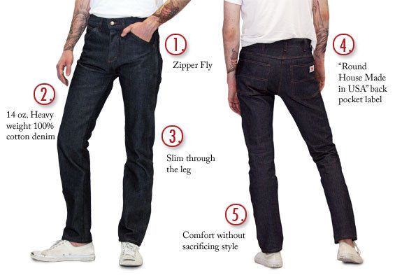 2-Pack of #182 Men's Slim Fit Jeans Made in USA