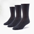 3-Pack Black Organic Cotton Classic Crew Made in USA