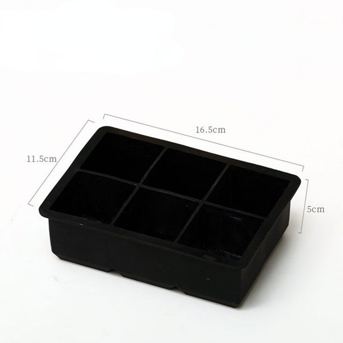 6 Grids Ice Mold,Silicone Ice Cube Mold for Whiskey,Keep Drinks Chilled