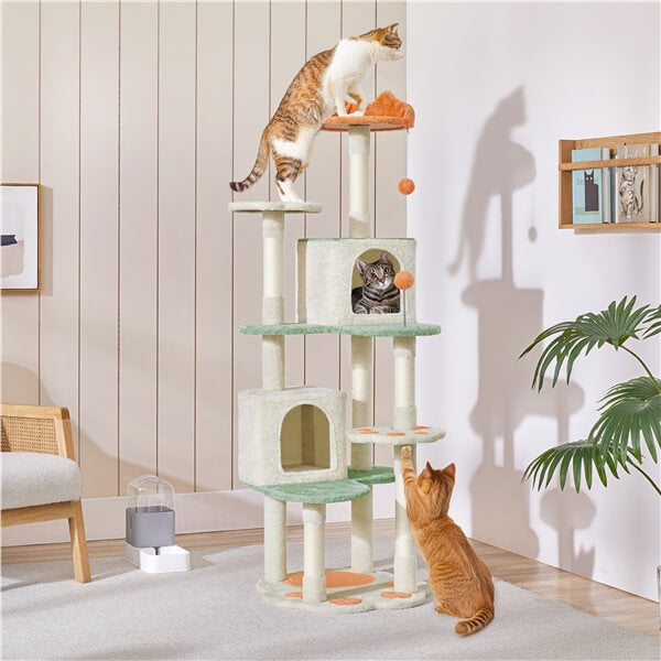 65″ Tall Cat Paw-Shaped Play Tower