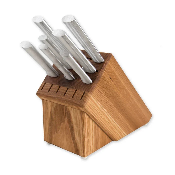 8-Piece Knive Set Including USA Oak Base Made in USA