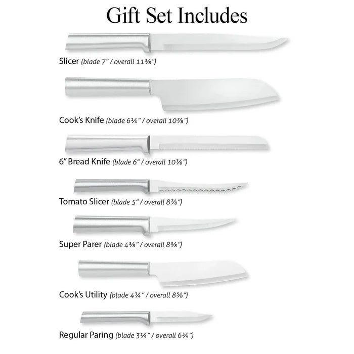 8-Piece Knive Set Including USA Oak Base Made in USA