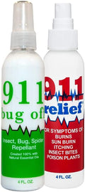 911 Relief & Bug Off 3 x 3 Combo Pack (6 4oz Bottles Totals) Made in USA
