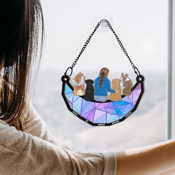 A Bond That Can't Be Broken A Man And His Dog  - Personalized Window Hanging Suncatcher Ornament
