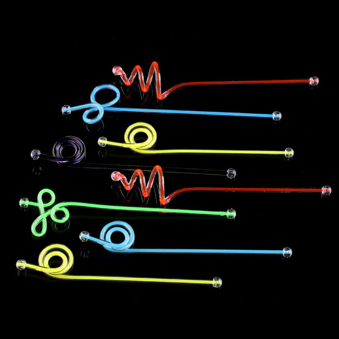 Acrylic Mixing Stick Plastic Mixing Stick Color Heart Drink Stick Juice Swizzle Stick