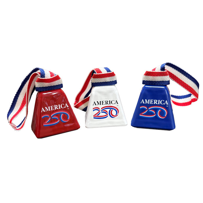 AMERICA 250 Cowbell: Red from Our Nation's Last Bell Maker!