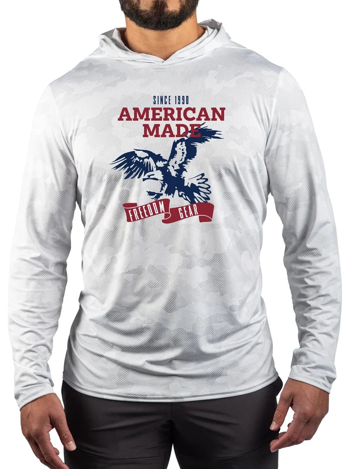 AMERICAN MADE EAGLE MESH SUN GUARD HOODIE 672MSHWEAGLE