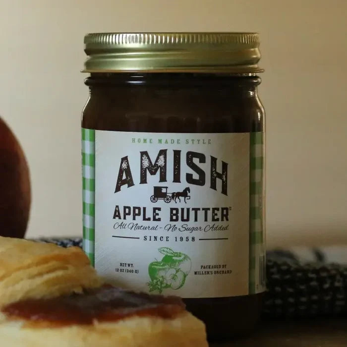 Amish Apple Butter - No Sugar Added 12oz Made in USA