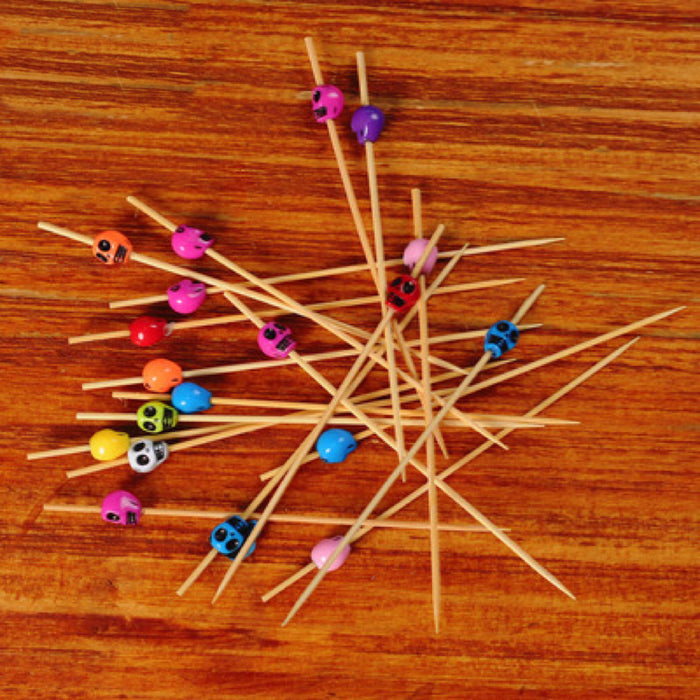 Bamboo Stick Art Fruit Stick Cocktail Wine Stick Martini Stick Olive Stick Colorful Bamboo Stick