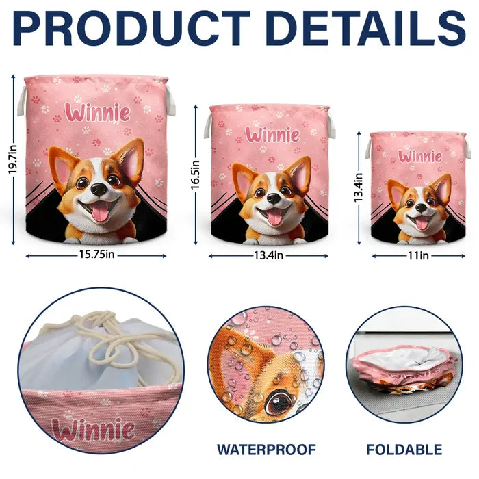 Dog Lovers, Dog Mom, Dog Dad, Pet Mom, Pet Dad - Dog Toys - Personalized Laundry Basket, Storage Basket