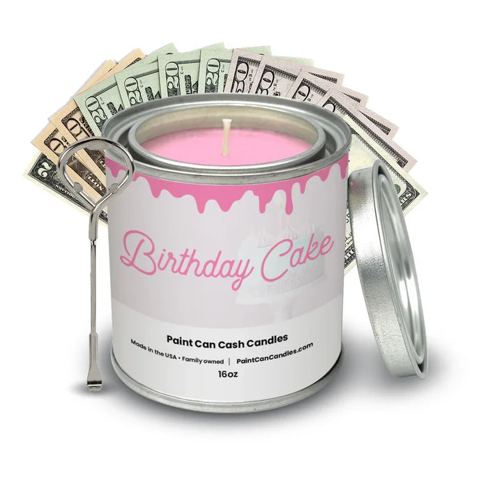 Birthday Cake - Paint Can Cash Candles Made in USA