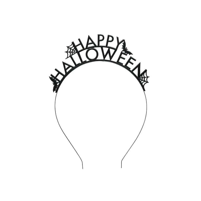 Happy Halloween Headband - Black Halloween Accessories - Black Metal Headband - Halloween Party Decorations - Creepy Chic Halloween - Jolie Fete UK