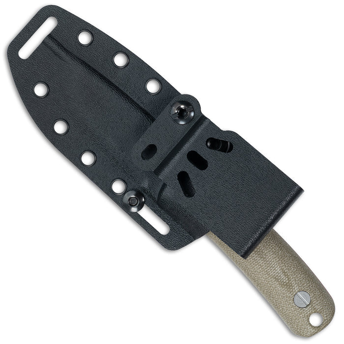 Lulu knife raw kydex sheath, back view