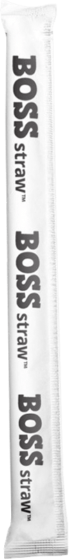 Boss Paper Straws Box of 175 Unis of 7.75", Paper Wrapped, PBS775W-8 Made in USA