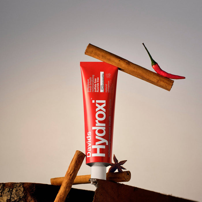 Brand-New: Davids Cinnamon Hydroxi™ whitening+enamel health nano hydroxyapatite premium toothpaste Made in USA