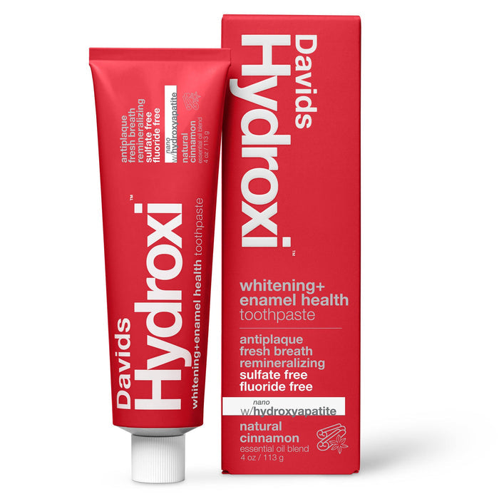 Brand-New: Davids Cinnamon Hydroxi™ whitening+enamel health nano hydroxyapatite premium toothpaste Made in USA
