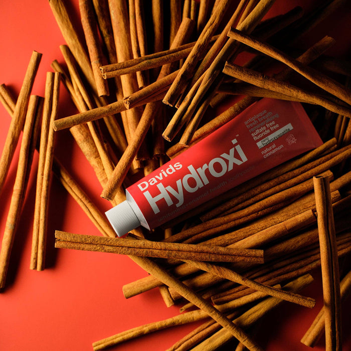 Brand-New: Davids Cinnamon Hydroxi™ whitening+enamel health nano hydroxyapatite premium toothpaste Made in USA