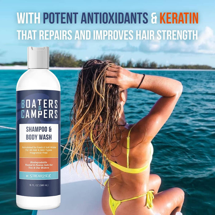 Clearance Boaters & Campers Hair Shampoo & Body Wash | 16 fl oz