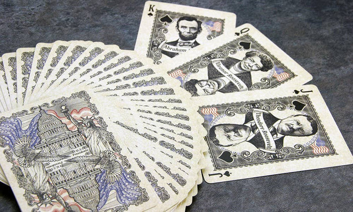 Collectable Bicycle US Presidents Playing Cards (Red) Made in USA