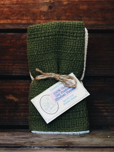Cotton Kitchen Towels 24x15 2-2pks Made in USA by Country Cottons KitchenTowel