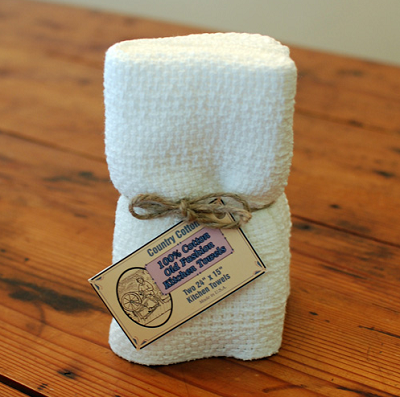 Cotton Kitchen Towels 24x15 2-2pks Made in USA by Country Cottons KitchenTowel
