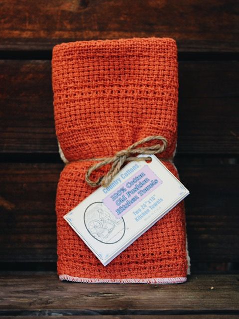 Cotton Kitchen Towels 24x15 2-2pks Made in USA by Country Cottons KitchenTowel