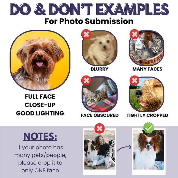 Custom Photo Dog Cat Pet Portrait - Personalized Magnet