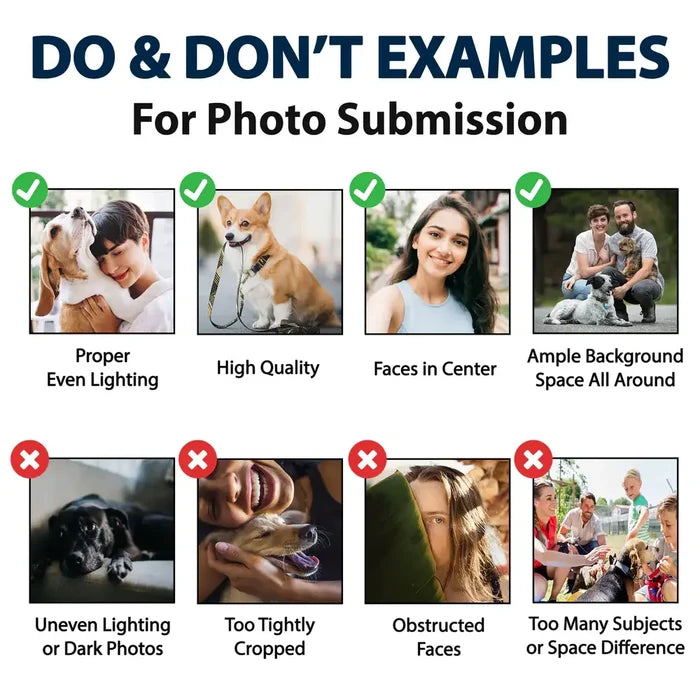 Custom Photo Pet Face - Personalized LED Pendant Light