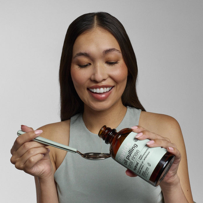 Davids Hydroxi™ oil pulling oral rinse w/ nano hydroxyapatite / 9oz Made in USA