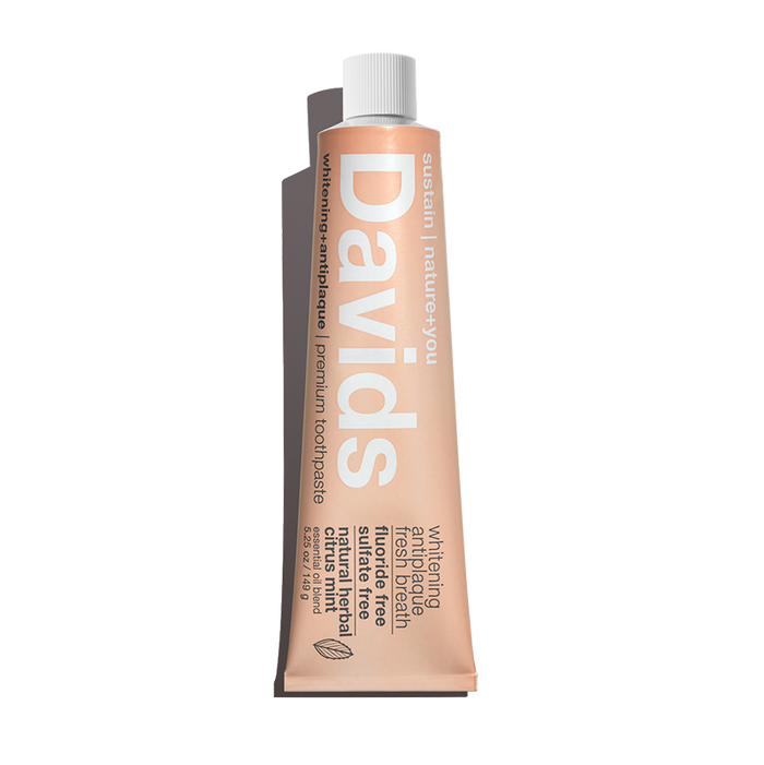 Davids premium toothpaste  /  herbal citrus peppermint Made in USA