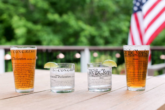 Declaration Of Independence Rocks Glass 11oz Made in USA