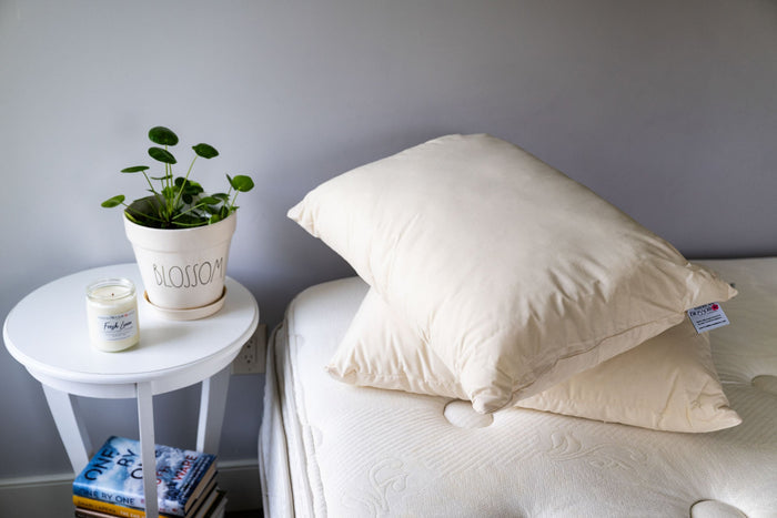 Down Alternative Pillow with Recycled Polyester Fill Made in USA
