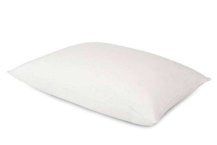 Down and feather pillow with cotton cover