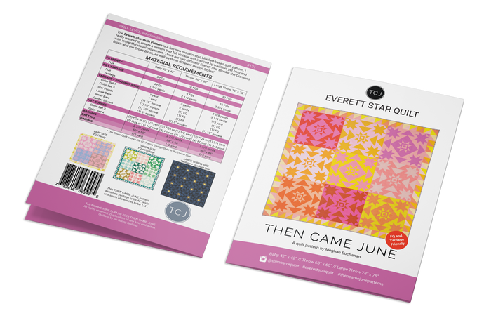 Everett Star Quilt Pattern - Printed
