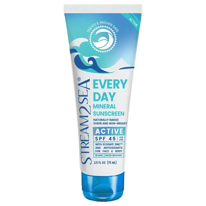 Every Day Active Mineral Sunscreen 2.5 oz. Spf 45 Made in USA
