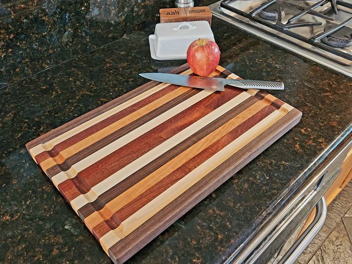 Exclusive Hardwood Cutting Board - Medium 18" x 12" x 1" Made in USA