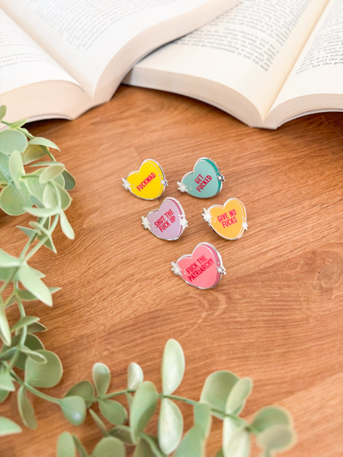 F*ckwad Conversation Heart Hard Enamel Pin