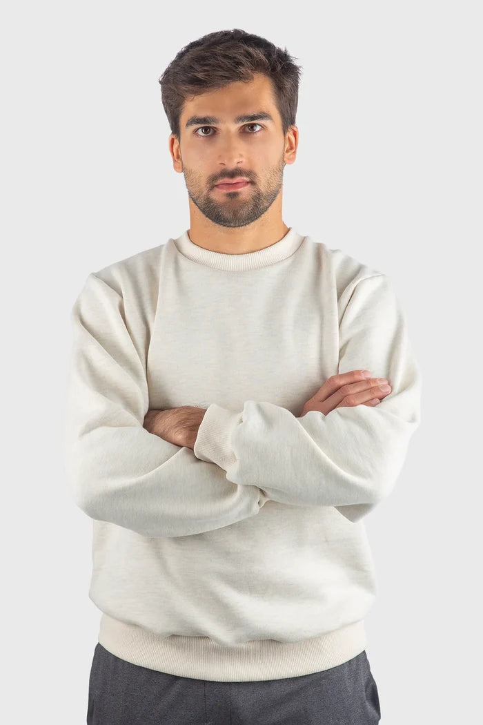 Fleece Crew Cream Sweatshirt 692CHCC Made in USA