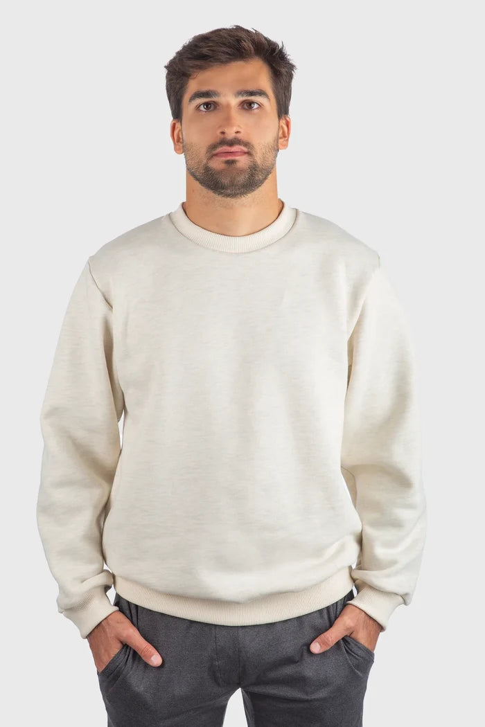 Fleece Crew Cream Sweatshirt 692CHCC Made in USA